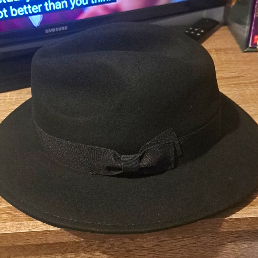NWT ASOS MEN'S BLACK FEDORA HAT